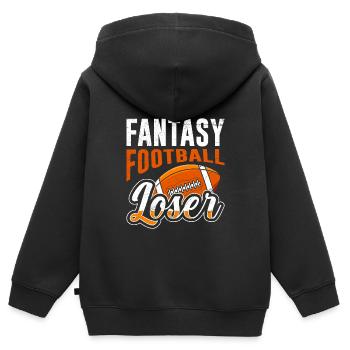 Fantasy football losers - Kids Premium Organic Zip-up Hoodie - black - Back - AI Model Kid Male (0cm)