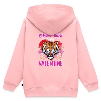 Schatz Ich liebe Bengalische Tiger Valentinstag - Kinder Premium Organic Zip Hoodie - Rosa - Hinten - AI Model Kid Female (0cm)