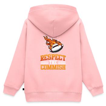 Respectez le commissaire Commish - Sweat Premium à capuche zippé enfant bio - rose - Dos - AI Model Kid Female (0cm)