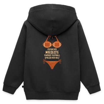 Je suis nul au Fantasy Football Bikini - Sweat Premium à capuche zippé enfant bio - noir - Dos - AI Model Kid Male (0cm)