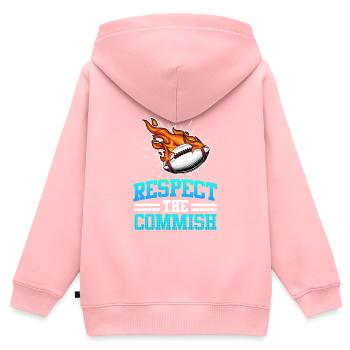 Respectez le commissaire Commish - Sweat Premium à capuche zippé enfant bio - rose - Dos - AI Model Kid Female (0cm)
