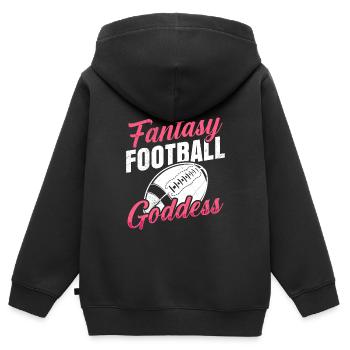 Fantasy Football Göttin Damen Fantasy Football - Kinder Premium Organic Zip Hoodie - Schwarz - Hinten - AI Model Kid Male (0cm)