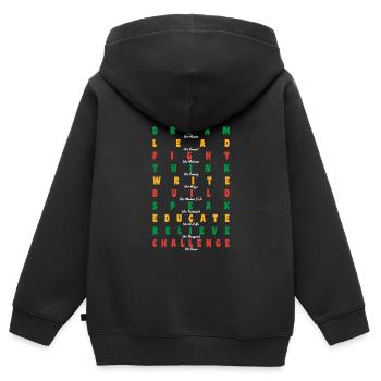 Black History Martin Luther King Afrika - Kinder Premium Organic Zip Hoodie - Schwarz - Hinten - AI Model Kid Male (0cm)
