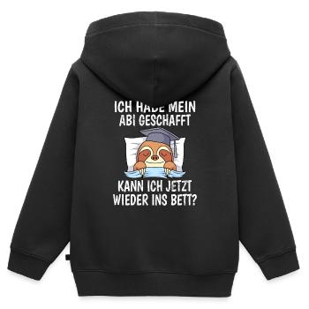 Abitur 2023 Abiturient - Kinder Premium Organic Zip Hoodie - Schwarz - Hinten - AI Model Kid Male (0cm)