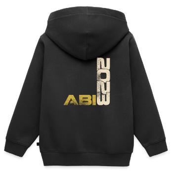 Abi 2023 Abiturient - Kinder Premium Organic Zip Hoodie - Schwarz - Hinten - AI Model Kid Male (0cm)