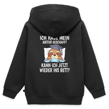 Abitur 2023 Abiturient - Kinder Premium Organic Zip Hoodie - Schwarz - Hinten - AI Model Kid Male (0cm)