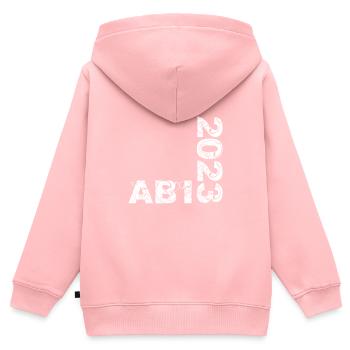 Abi 2023 Abitur - Kinder Premium Organic Zip Hoodie - Rosa - Hinten - AI Model Kid Female (0cm)