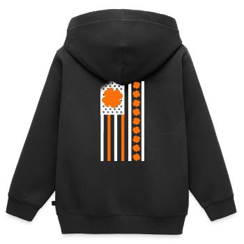 Le trèfle de la Saint-Patrick des États-Unis quitte le drapeau des États-Unis - Sweat Premium à capuche zippé enfant bio - noir - Dos - AI Model Kid Male (0cm)
