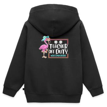 Second Class Class Class Teachers on Vacation Teachers - Kids Premium Organic Zip-up Hoodie - black - Back - AI Model Kid Male (0cm)