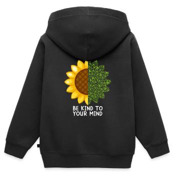 Mentale Health Matters Awareness Mentale - Kinder Premium Organic Zip Hoodie - Schwarz - Hinten - AI Model Kid Male (0cm)