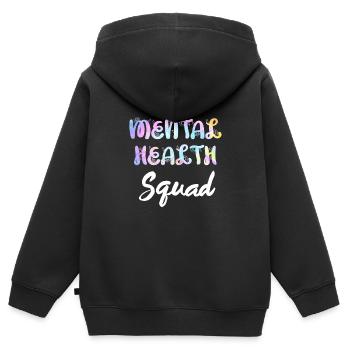 Mentale Gesundheit Awareness Vielfalt - Kinder Premium Organic Zip Hoodie - Schwarz - Hinten - AI Model Kid Male (0cm)