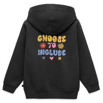 Akzeptanz handicap Inklusion ist eine Entscheidung - Kinder Premium Organic Zip Hoodie - Schwarz - Hinten - AI Model Kid Male (0cm)