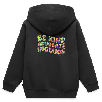 Akzeptanz handicap Inklusion ist eine Entscheidung - Kinder Premium Organic Zip Hoodie - Schwarz - Hinten - AI Model Kid Male (0cm)