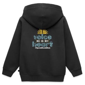 Inklusion Awareness Vielfalt handicap - Kinder Premium Organic Zip Hoodie - Schwarz - Hinten - AI Model Kid Male (0cm)
