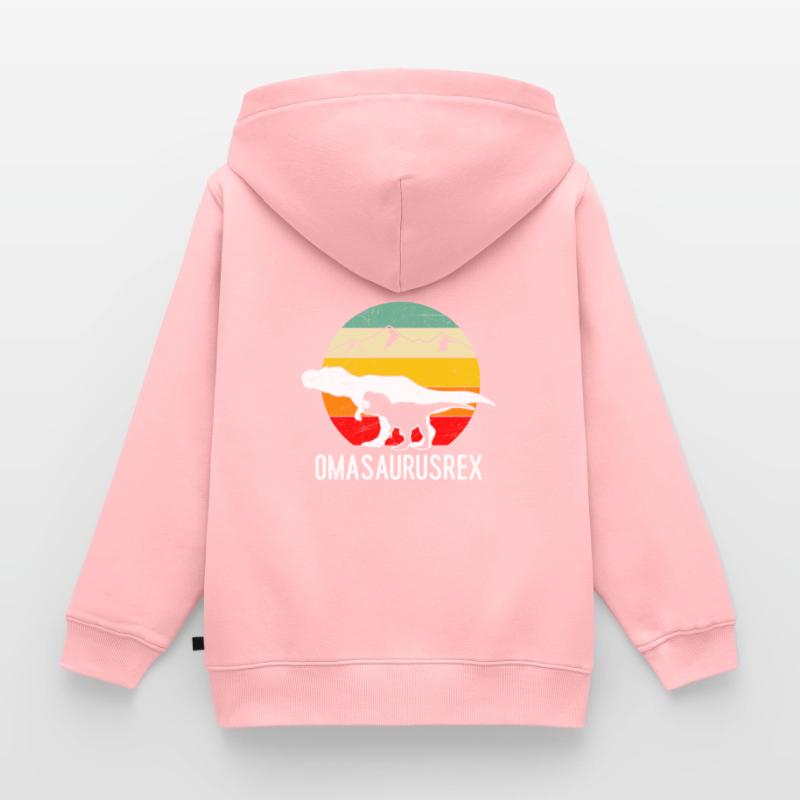 Omasaurus Muttertag Großmutter Dinosaurier Kinder Premium Organic Zip Hoodie