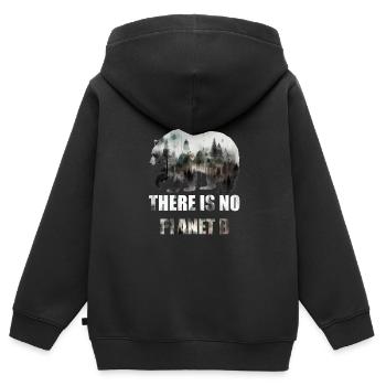 Il n’y a pas de Planète B Earth Day Mission Erde - Sweat Premium à capuche zippé enfant bio - noir - Dos - AI Model Kid Male (0cm)