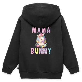 Osterhasen Mama Hase Osterfest Mutter Hase - Kinder Premium Organic Zip Hoodie - Schwarz - Hinten - AI Model Kid Male (0cm)