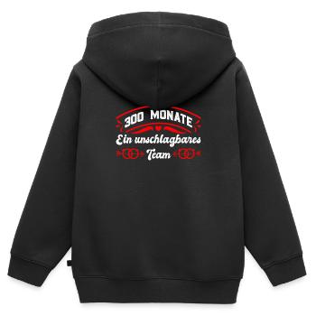 25 Jahre unschlagbares Team Silberhochzeit - Kinder Premium Organic Zip Hoodie - Schwarz - Hinten - AI Model Kid Male (0cm)