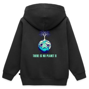 Il n’y a pas de Planète B Earth Day Mission Erde - Sweat Premium à capuche zippé enfant bio - noir - Dos - AI Model Kid Male (0cm)