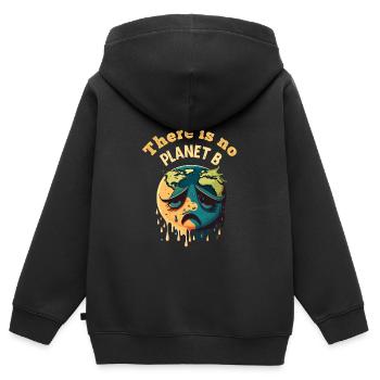 Il n’y a pas de Planète B Earth Day Mission Erde - Sweat Premium à capuche zippé enfant bio - noir - Dos - AI Model Kid Male (0cm)