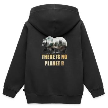 Il n’y a pas de Planète B Earth Day Mission Erde - Sweat Premium à capuche zippé enfant bio - noir - Dos - AI Model Kid Male (0cm)