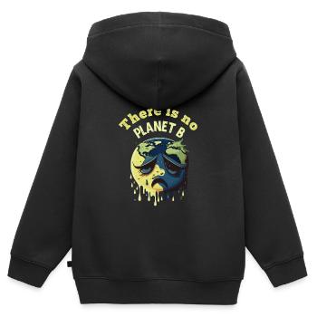 Il n’y a pas de Planète B Earth Day Mission Erde - Sweat Premium à capuche zippé enfant bio - noir - Dos - AI Model Kid Male (0cm)