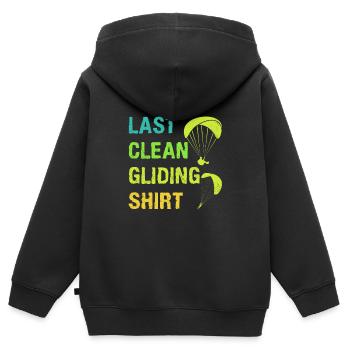 Gleitschirmflieger Last Clean Gliding Shirt - Kinder Premium Organic Zip Hoodie - Schwarz - Hinten - AI Model Kid Male (0cm)