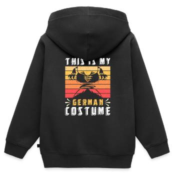 Trachten Frauen This is my German Costume - Kinder Premium Organic Zip Hoodie - Schwarz - Hinten - AI Model Kid Male (0cm)