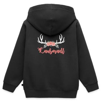 Lausmadl Dirndl Trachten Shirt Frauen Tracht - Kinder Premium Organic Zip Hoodie - Schwarz - Hinten - AI Model Kid Male (0cm)