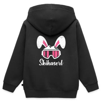 Skihaserl Skihasen Shirt Skihasen Apres Party - Kinder Premium Organic Zip Hoodie - Schwarz - Hinten - AI Model Kid Male (0cm)