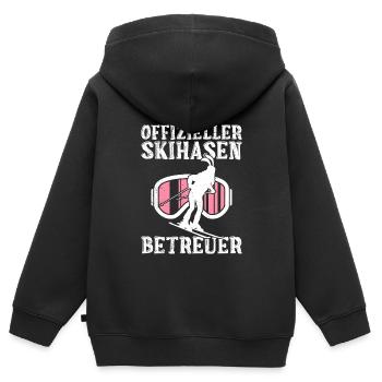 Offizieller Skihasen Betreuer Apres Party - Kinder Premium Organic Zip Hoodie - Schwarz - Hinten - AI Model Kid Male (0cm)