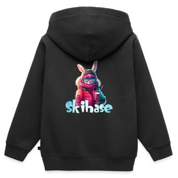 Skihase Apres Party Skihaserl Skihasen Frauen - Kinder Premium Organic Zip Hoodie - Schwarz - Hinten - AI Model Kid Male (0cm)