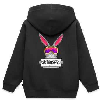 Skihaserl Skihasen Shirt Skihasen Apres Party - Kinder Premium Organic Zip Hoodie - Schwarz - Hinten - AI Model Kid Male (0cm)