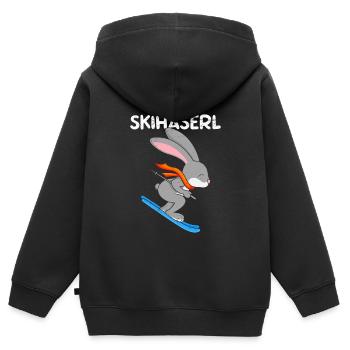 Skihaserl Skihasen Shirt Skihasen Apres Party - Kinder Premium Organic Zip Hoodie - Schwarz - Hinten - AI Model Kid Male (0cm)