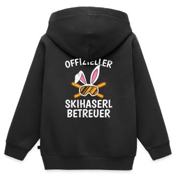 Offizieller Skihasen Betreuer Apres Party - Kinder Premium Organic Zip Hoodie - Schwarz - Hinten - AI Model Kid Male (0cm)