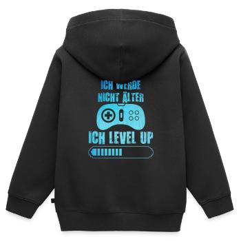 Video Spieler B-Day Werde nicht Älter Ich Level Up - Kinder Premium Organic Zip Hoodie - Schwarz - Hinten - AI Model Kid Male (0cm)