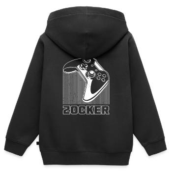 Gamer Gamer Video Games Controller Game Console - Kids Premium Organic Zip-up Hoodie - black - Back - AI Model Kid Male (0cm)