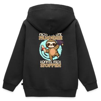 Masterabschluss Nicht mal eine Pandemie Abschluss - Kinder Premium Organic Zip Hoodie - Schwarz - Hinten - AI Model Kid Male (0cm)
