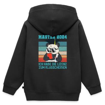 Masterabschluss Master 2024 Lizenz zum - Kinder Premium Organic Zip Hoodie - Schwarz - Hinten - AI Model Kid Male (0cm)