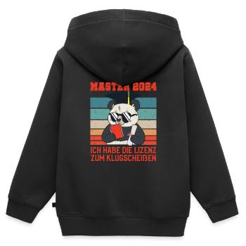 Masterabschluss Master 2024 Lizenz zum - Kinder Premium Organic Zip Hoodie - Schwarz - Hinten - AI Model Kid Male (0cm)