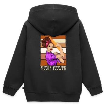 Confiseur Farine Power Rouleau À Pâtisserie Cuisson Biscuits - Sweat Premium à capuche zippé enfant bio - noir - Dos - AI Model Kid Male (0cm)