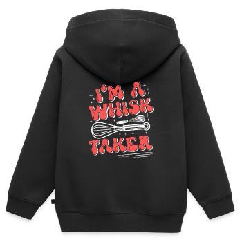 Bäcker Whisk Taker Backliebhaber Backen Teig - Kinder Premium Organic Zip Hoodie - Schwarz - Hinten - AI Model Kid Male (0cm)