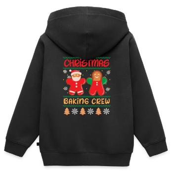 Weihnachten Back Team Cookies Backliebhaber - Kinder Premium Organic Zip Hoodie - Schwarz - Hinten - AI Model Kid Male (0cm)