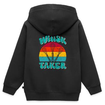 Bäcker Whisk Taker Backliebhaber Backen Teig - Kinder Premium Organic Zip Hoodie - Schwarz - Hinten - AI Model Kid Male (0cm)