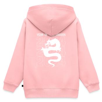 Chinesisches Neujahr Year of the Dragon China - Kinder Premium Organic Zip Hoodie - Rosa - Hinten - AI Model Kid Female (0cm)