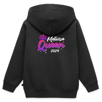 Matura Queen 2024 High School Graduation - Kids Premium Organic Zip-up Hoodie - black - Back - AI Model Kid Male (0cm)
