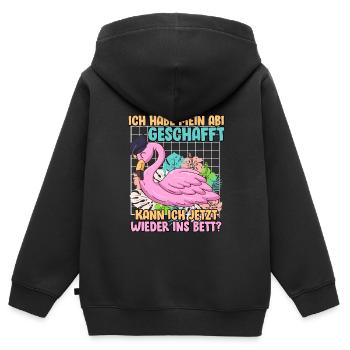 Abiturienten Habe mein Abitur Geschafft Lustiges - Kinder Premium Organic Zip Hoodie - Schwarz - Hinten - AI Model Kid Male (0cm)