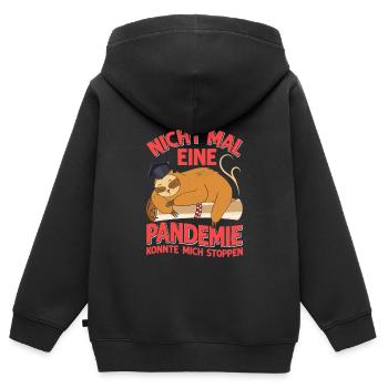 Masterabschluss Nicht Mal Pandemie Stoppt Mich - Kinder Premium Organic Zip Hoodie - Schwarz - Hinten - AI Model Kid Male (0cm)