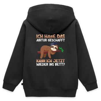Abiturienten Habe das Abitur Geschafft Lustiges - Kinder Premium Organic Zip Hoodie - Schwarz - Hinten - AI Model Kid Male (0cm)