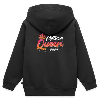Matura Queen 2024 High School Graduation - Kids Premium Organic Zip-up Hoodie - black - Back - AI Model Kid Male (0cm)